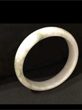 White Jade Bangle Bracelet